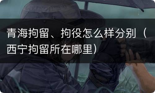 青海拘留、拘役怎么样分别（西宁拘留所在哪里）