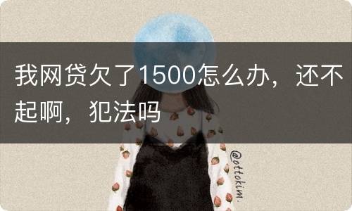 我网贷欠了1500怎么办，还不起啊，犯法吗
