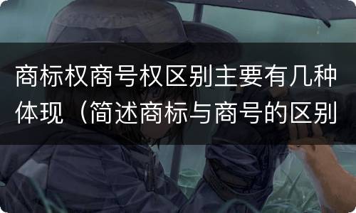 商标权商号权区别主要有几种体现（简述商标与商号的区别）
