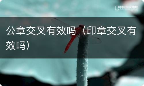 公章交叉有效吗（印章交叉有效吗）