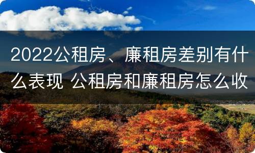 2022公租房、廉租房差别有什么表现 公租房和廉租房怎么收费
