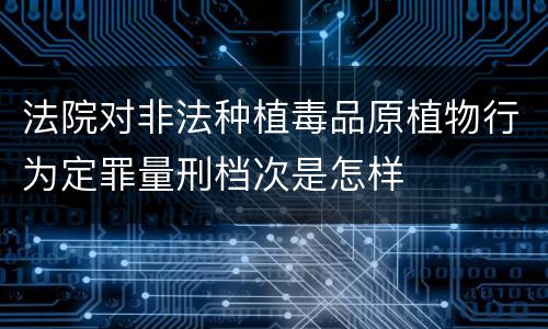 法院对非法种植毒品原植物行为定罪量刑档次是怎样