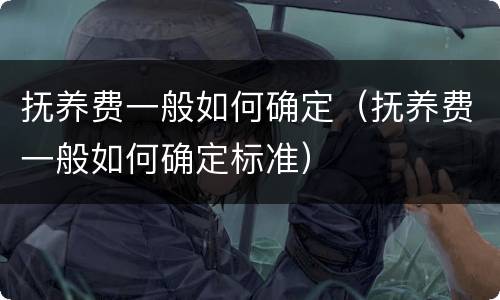 抚养费一般如何确定（抚养费一般如何确定标准）