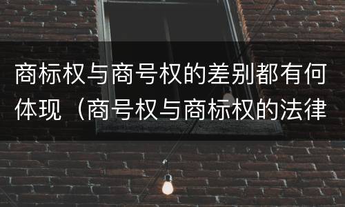 商标权与商号权的差别都有何体现（商号权与商标权的法律冲突与解决）