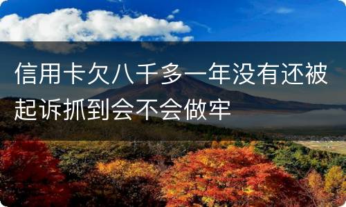 信用卡欠八千多一年没有还被起诉抓到会不会做牢