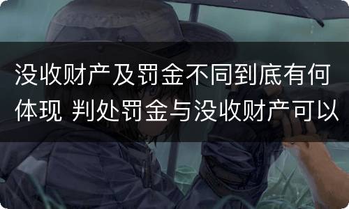 没收财产及罚金不同到底有何体现 判处罚金与没收财产可以并罚吗