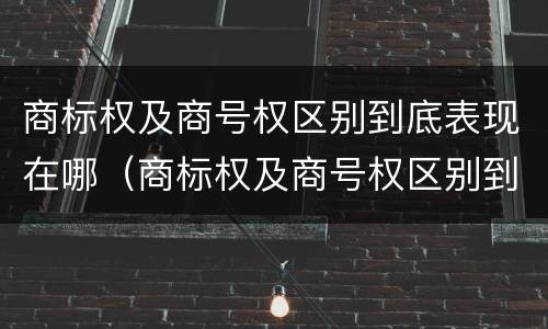 商标权及商号权区别到底表现在哪（商标权及商号权区别到底表现在哪方面）