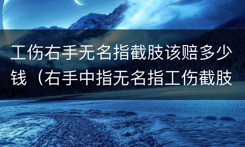 工伤右手无名指截肢该赔多少钱（右手中指无名指工伤截肢赔付多少）