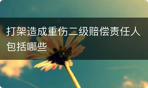 打架造成重伤二级赔偿责任人包括哪些