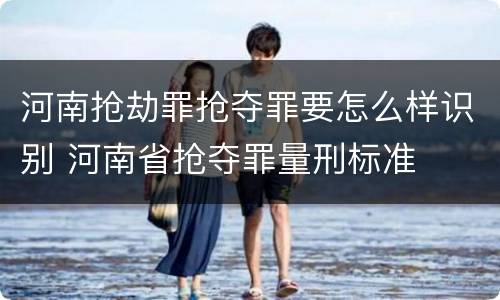 河南抢劫罪抢夺罪要怎么样识别 河南省抢夺罪量刑标准