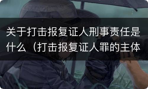 关于打击报复证人刑事责任是什么（打击报复证人罪的主体）