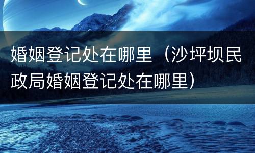 婚姻登记处在哪里（沙坪坝民政局婚姻登记处在哪里）