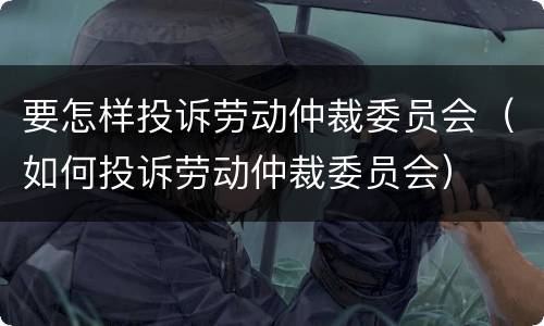 要怎样投诉劳动仲裁委员会（如何投诉劳动仲裁委员会）