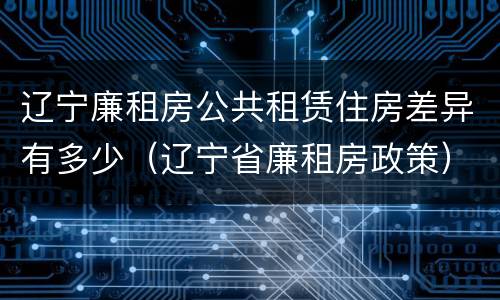 辽宁廉租房公共租赁住房差异有多少（辽宁省廉租房政策）