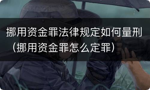 挪用资金罪法律规定如何量刑（挪用资金罪怎么定罪）