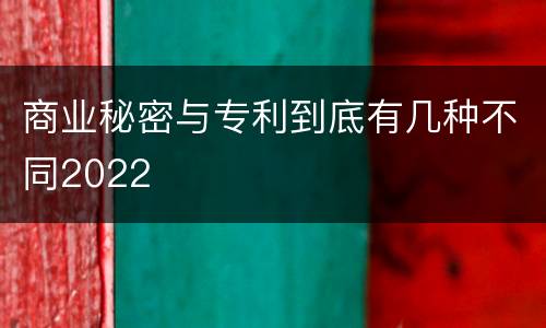 商业秘密与专利到底有几种不同2022