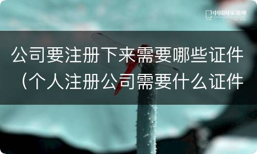 公司要注册下来需要哪些证件（个人注册公司需要什么证件）