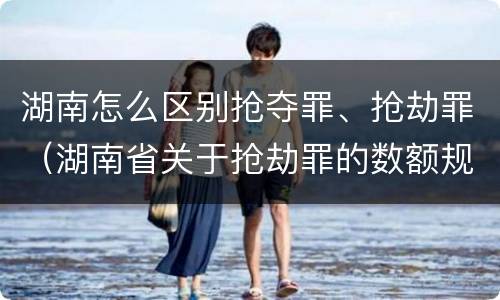 湖南怎么区别抢夺罪、抢劫罪（湖南省关于抢劫罪的数额规定）