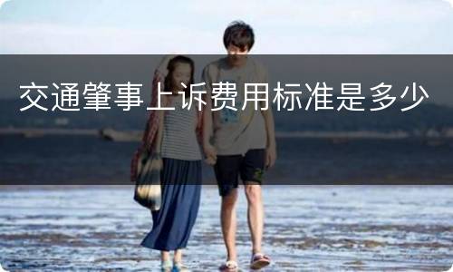 交通肇事上诉费用标准是多少