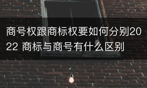 商号权跟商标权要如何分别2022 商标与商号有什么区别