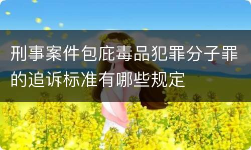刑事案件包庇毒品犯罪分子罪的追诉标准有哪些规定