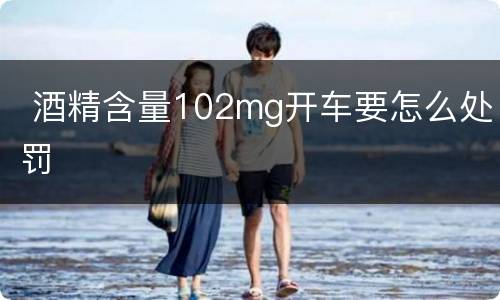  酒精含量102mg开车要怎么处罚