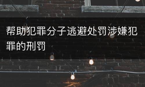 帮助犯罪分子逃避处罚涉嫌犯罪的刑罚