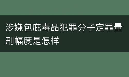 涉嫌包庇毒品犯罪分子定罪量刑幅度是怎样