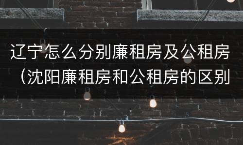 辽宁怎么分别廉租房及公租房（沈阳廉租房和公租房的区别）