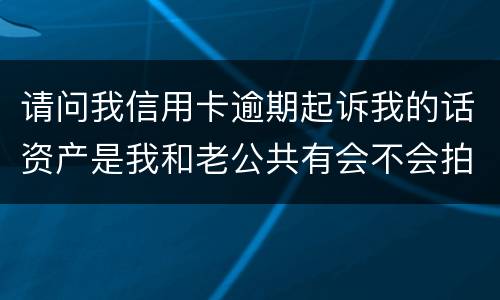 请问我信用卡逾期起诉我的话资产是我和老公共有会不会拍卖主贷人是我老公我差银行钱