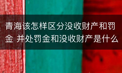 青海该怎样区分没收财产和罚金 并处罚金和没收财产是什么意思