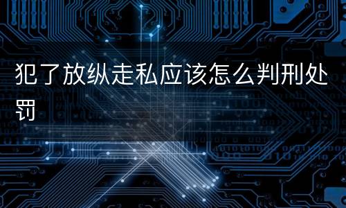 犯了放纵走私应该怎么判刑处罚