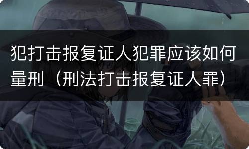 犯打击报复证人犯罪应该如何量刑（刑法打击报复证人罪）