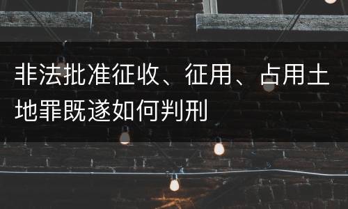非法批准征收、征用、占用土地罪既遂如何判刑