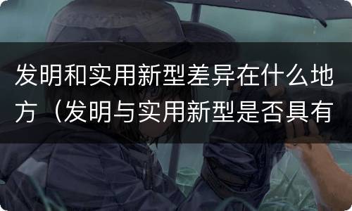 发明和实用新型差异在什么地方（发明与实用新型是否具有实用性）
