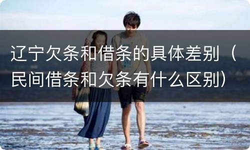 辽宁欠条和借条的具体差别（民间借条和欠条有什么区别）