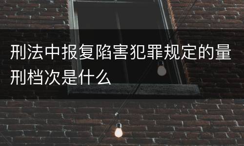 刑法中报复陷害犯罪规定的量刑档次是什么