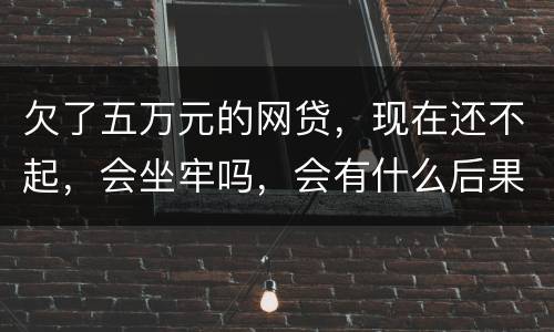 欠了五万元的网贷，现在还不起，会坐牢吗，会有什么后果呢