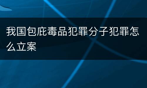 我国包庇毒品犯罪分子犯罪怎么立案