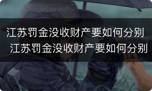 江苏罚金没收财产要如何分别 江苏罚金没收财产要如何分别缴纳