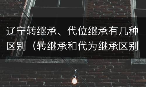 辽宁转继承、代位继承有几种区别（转继承和代为继承区别）