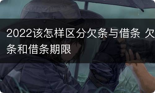 2022该怎样区分欠条与借条 欠条和借条期限
