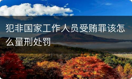 犯非国家工作人员受贿罪该怎么量刑处罚