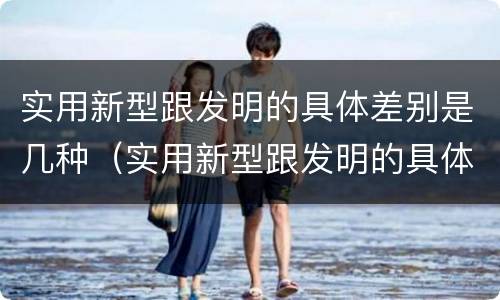 实用新型跟发明的具体差别是几种（实用新型跟发明的具体差别是几种形式）