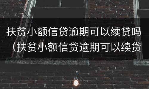 扶贫小额信贷逾期可以续贷吗（扶贫小额信贷逾期可以续贷吗现在）