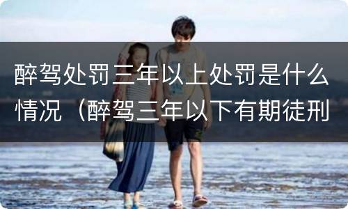 醉驾处罚三年以上处罚是什么情况（醉驾三年以下有期徒刑）