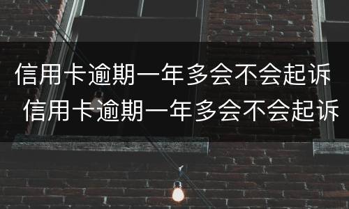 信用卡逾期一年多会不会起诉 信用卡逾期一年多会不会起诉了