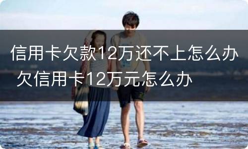 信用卡欠款12万还不上怎么办 欠信用卡12万元怎么办