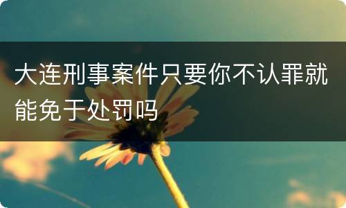 大连刑事案件只要你不认罪就能免于处罚吗