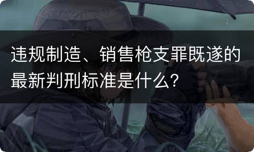 违规制造、销售枪支罪既遂的最新判刑标准是什么？